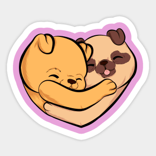 cute, funny and loving doggies Sticker